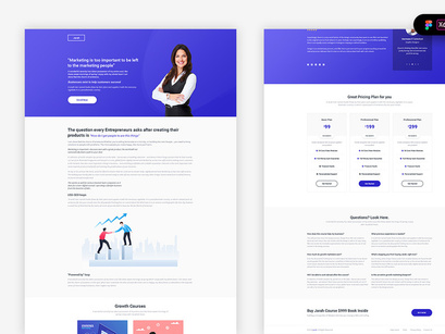 Growth Course Landing Page Template