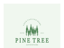 simple pine or fir tree logo,evergreen.for pine forest,adventurers,camping,nature,badges and business.vector