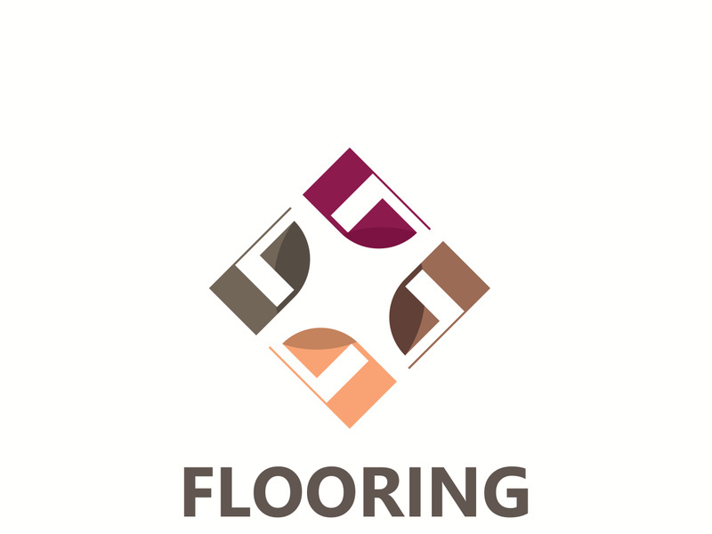 Flooring Logo design, custom Layer Vector elegant business store building