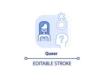 Queer light blue concept icon preview picture