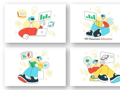 10 VR Classroom Education Illustration