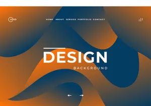 3d Abstract Background Orange