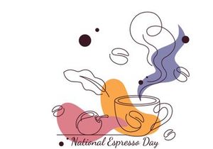 6 National Espresso Day Illustration