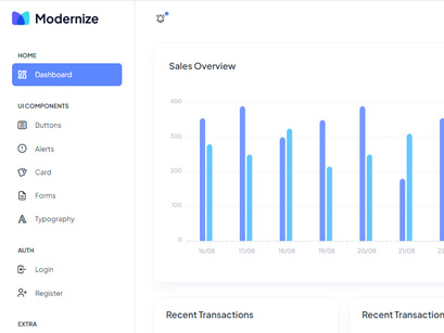 Modernize Free Bootstrap Admin Dashboard Template