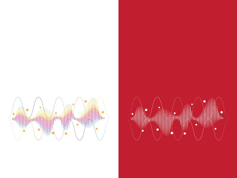 Sound waves vector illustration design template