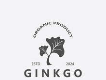Ginkgo biloba leaf logo. can be used for herbal health products modern style logo design template