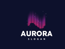 Aurora Logo, Light Wave Vector, Nature Landscape Design