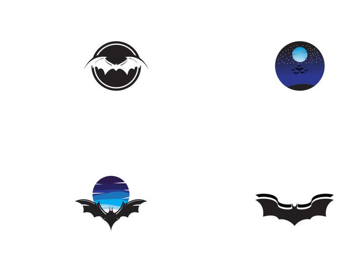 Bat silhouette logo.