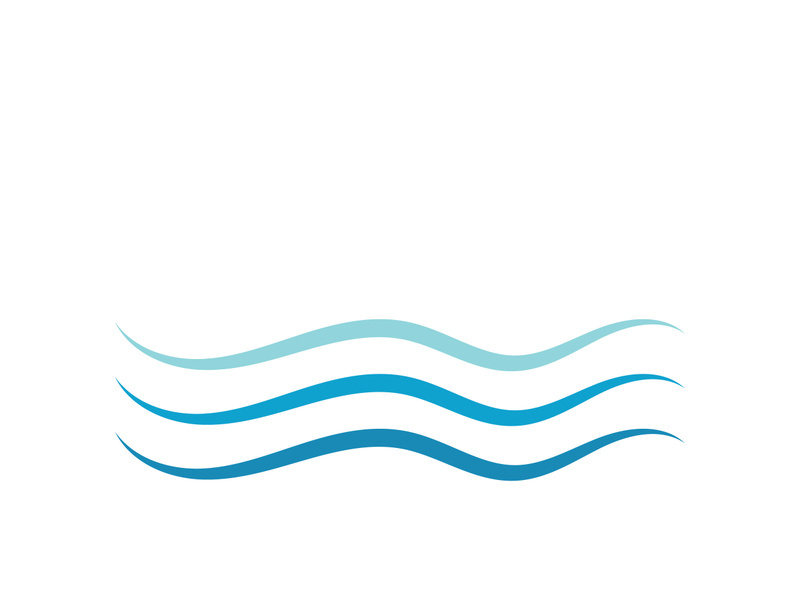 Water wave icon vector illustration design logo