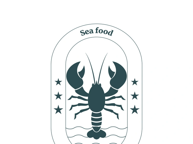 Vintage lobster logo