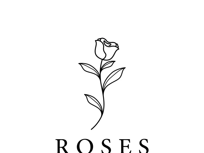 Creative rose flower logo design