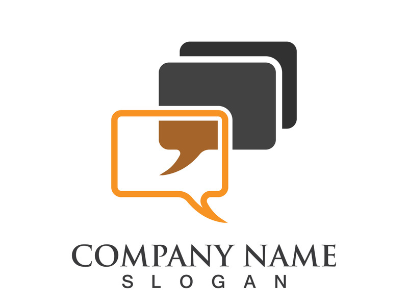 message bubble logo and symbol speech icon illustration