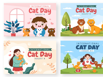 15 International Cat Day Illustration