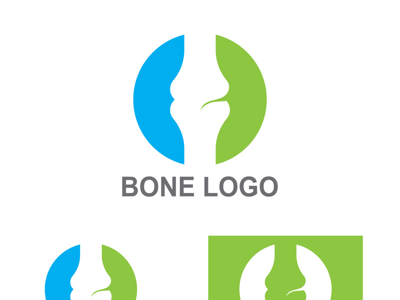 Bone logo design.logo for nursing, medical, orthopedic.