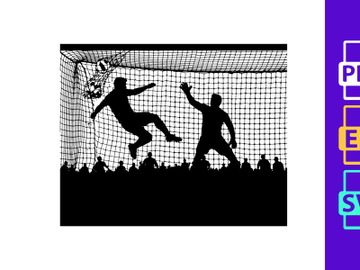 Soccer goalkeepers in action during a critical moment in a match preview picture