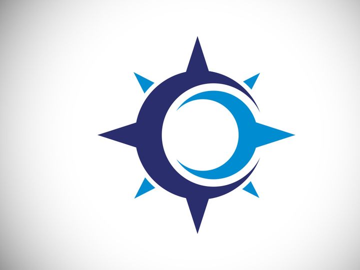 Creative Compass Concept Logo Design Template. Compass Logo sign and symbol. Coastal Logo. Compass icon