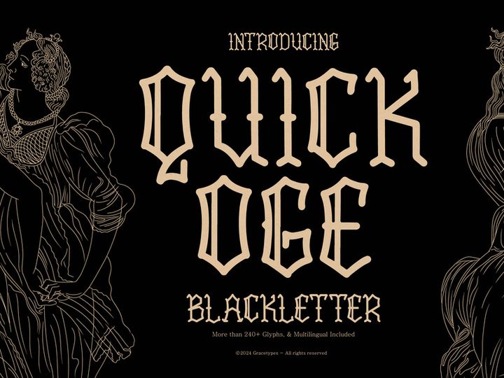 Quick Oge | Blackletter Typeface