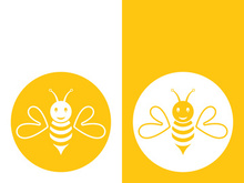 Bee logo vector icon illustration design