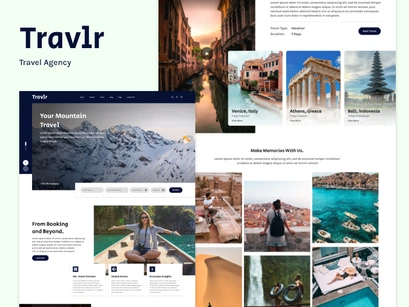 Travel Agency Website UI Design