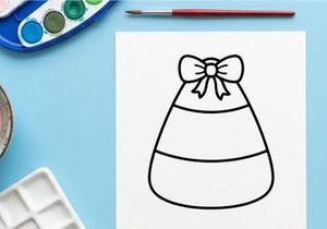 Three-tier wedding cake with bow topper for bridal celebration. Elegant dessert illustration for wedding planning and bakery design.
