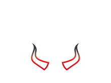 Devil horn Vector icon design illustration Template