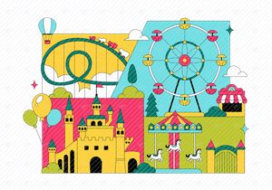 10 Amusement Park Illustration