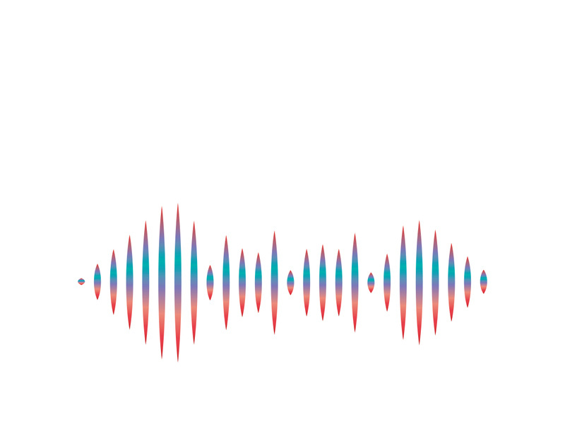 Sound waves vector illustration design template