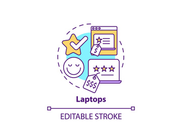 Laptops concept icon preview picture