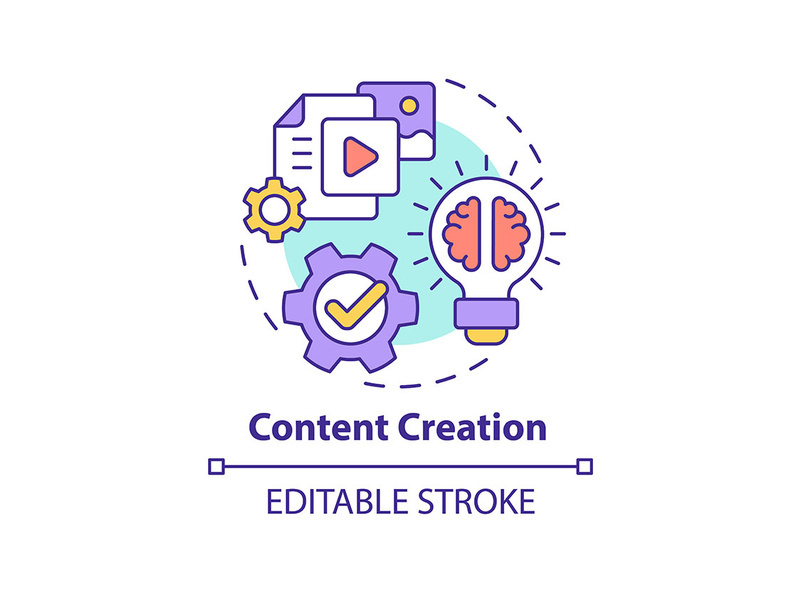 Content creation concept icon