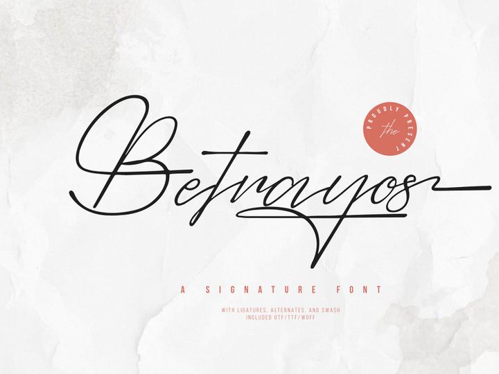 Betrayos | Signature Font