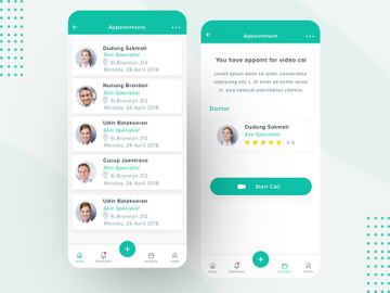 Doctor Appointment app UI Design preview picture