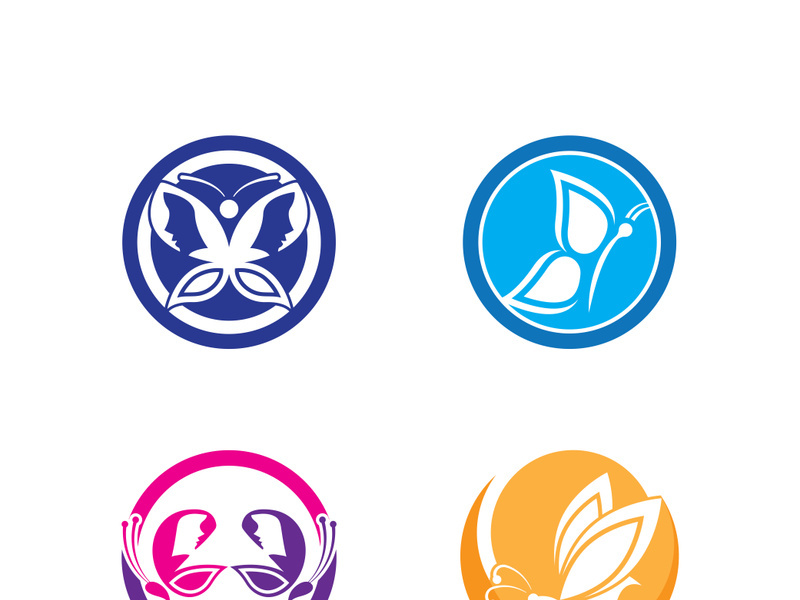 Butterfly logo icon vector design illustration