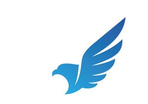 Eagle wing logo template. Vector illustration.