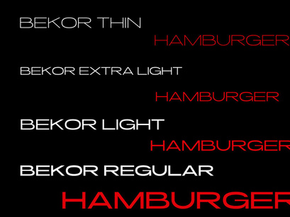 Bekor- Condensed Font Family