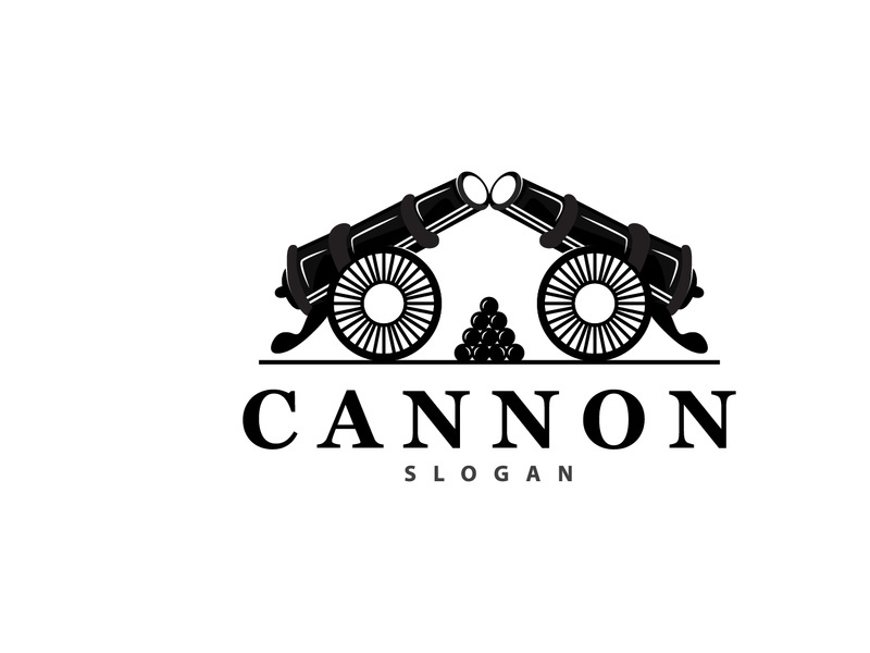 Cannon Logo, Elegant Simple Design Retro Vintage Style