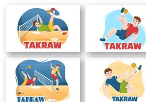 10 Takraw Sports Illustration