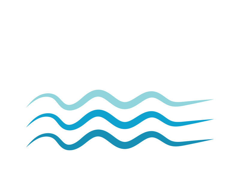 Water wave icon vector illustration design logo