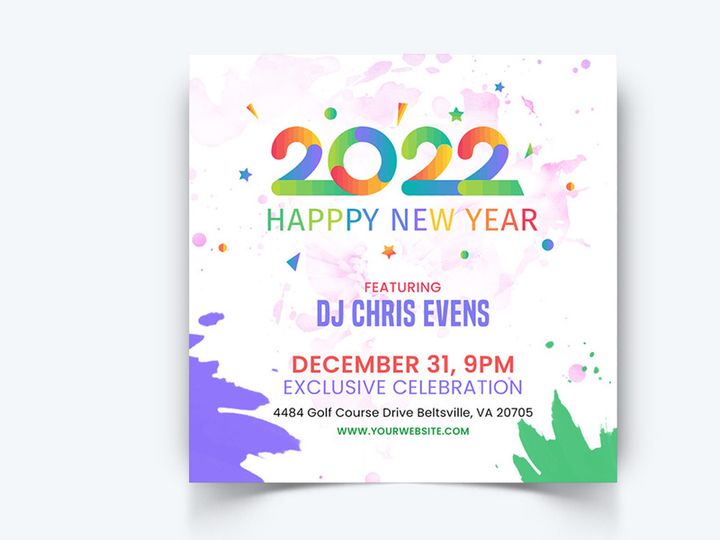 New Year Social Media Instagram Posts Template (EPS)
