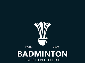 Badminton Shuttlecock logo icon design for Sport Badminton Championship club competition preview picture