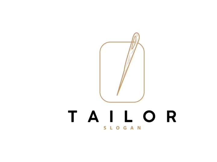 Tailor Logo, Needle and Thread Vector