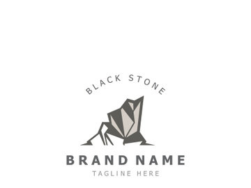 Stone logo template design simple elegant product brand natural element preview picture
