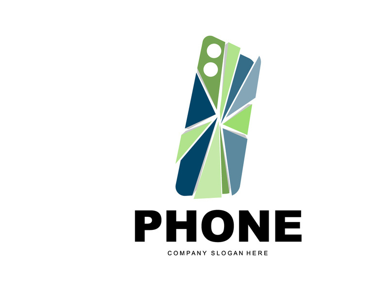 Smartphone Logo, Communication Electronics Vector, Modern Phone Design, For Company Brand Symbol
