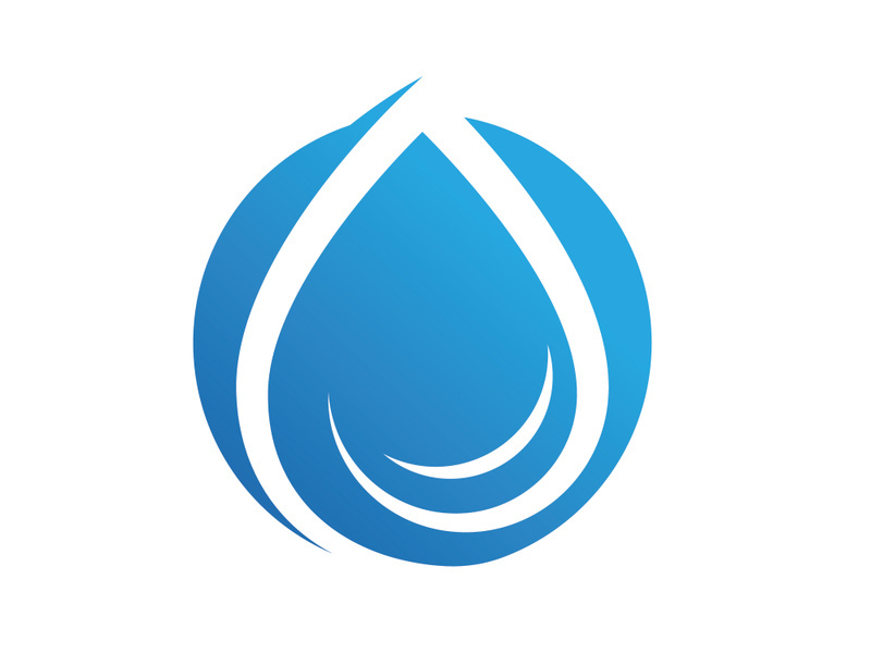 Vector logo illustration water gradient color