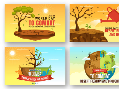 13 World Day to Combat Desertification and Drought Illustration