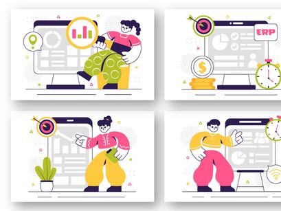 10 ERP Software System Illustration