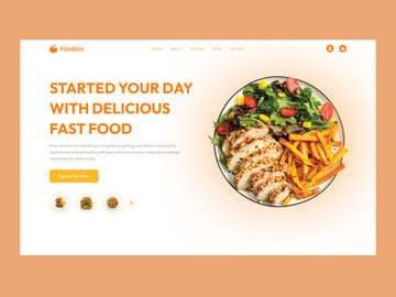 Restaurant booking concept templates preview picture