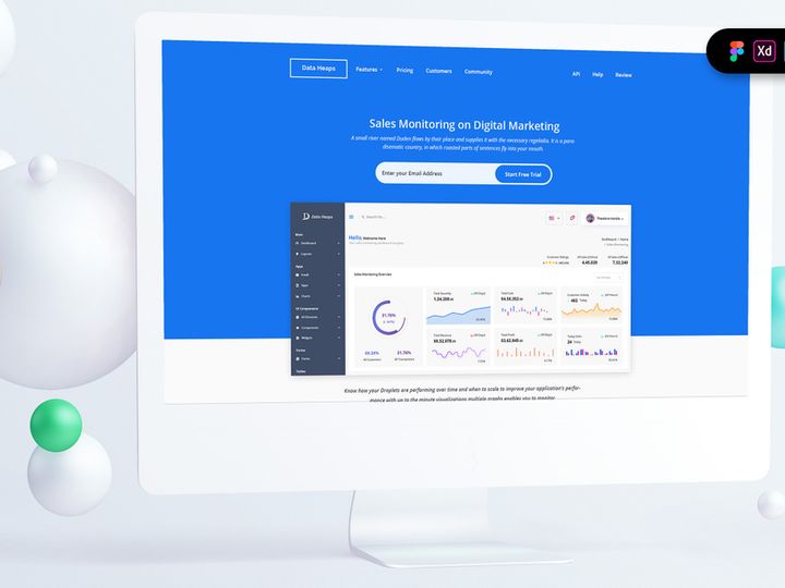 Sales Monitoring Landing Page Template