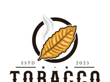 tobacco leaf logo,tobacco field and tobacco cigarette logo .With easy and simple editing.