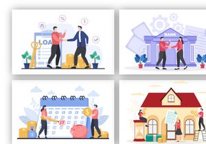19 Mortgage Loan Debt Instruments Vector illustration