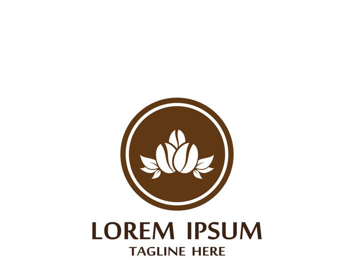 Coffee bean logo design.